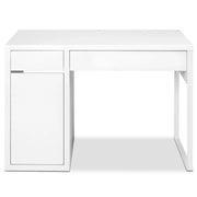Artiss Metal Computer Office Desk With Storage Cabinets - White