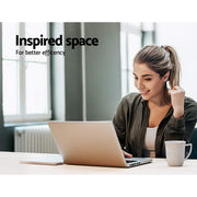 Artiss Foldable Study Computer Desk with Bookshelf - White