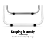 Closet Storage Rack Clothes Hanger Shelf Garment Rail Stand Wardrobe Organiser White