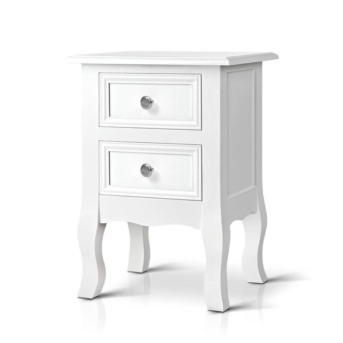 Table French Storage Cabinet Nightstand Lamp