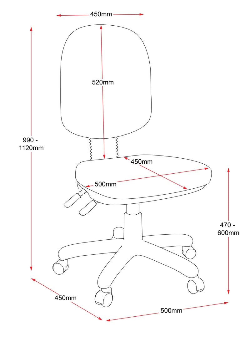 Rapidline High Back Task Executive Chair With Three Levers