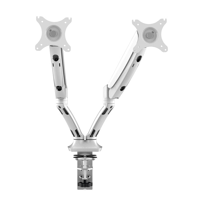 Rapidline Executive Gas Spring Dual Monitor Arm White