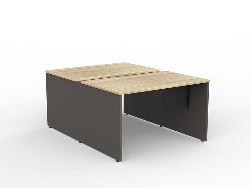 EkoSystem Shared 2-User Workspace 1200mmX750mm Natural Oak & Charcoal
