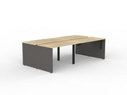 EkoSystem Shared 4-User Workspace 1200mmX600mm Natural Oak & Charcoal