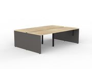 EkoSystem Shared 4-User Workspace 1200mmX750mm Natural Oak & Charcoal