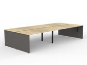 EkoSystem Shared 4-User Workspace 1800mmX750mm Natural Oak & Charcoal