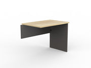 EkoSystem Fixed Desk Return 900mmX600mm Natural Oak & Charcoal