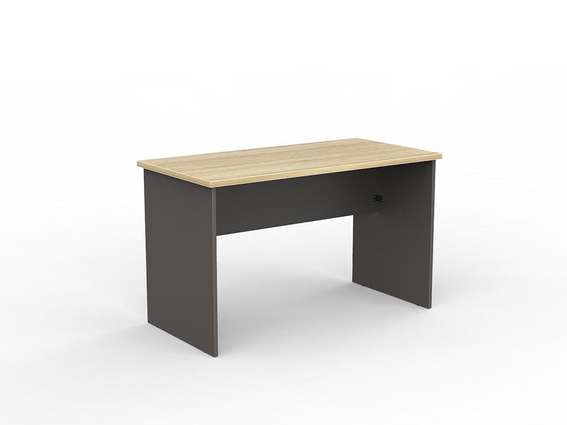 EkoSystem Straightline Desk 1200mmX600mm Natural Oak & Charcoal