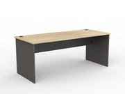 EkoSystem Straightline Desk 1800mmX750mm Natural Oak & Charcoal