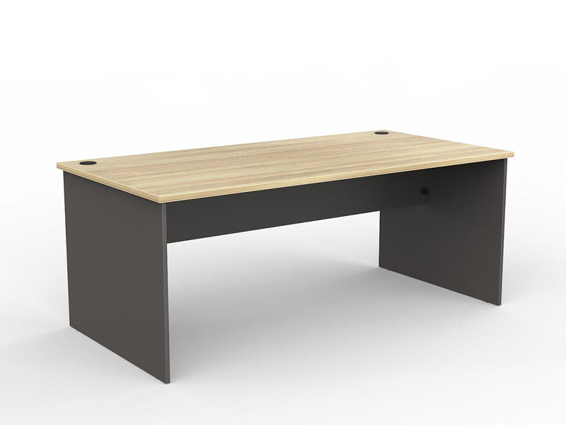 EkoSystem Straightline Desk 1800mmX900mm Natural Oak & Charcoal
