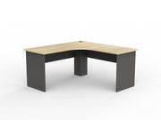 EkoSystem 90º Corner Workstation 1500mmX1500mmX600mm Natural Oak Charcoal