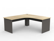 EkoSystem 90º Corner Workstation 1800mmX1800mmX750mm Natural Oak Charcoal