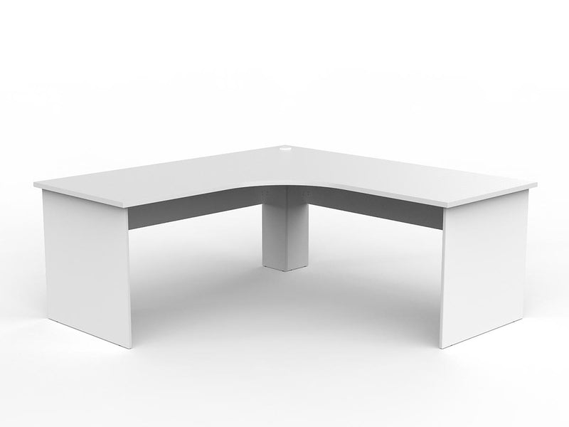 EkoSystem 90º Corner Workstation 1800mmX1800mmX750mm White White Powdercoat