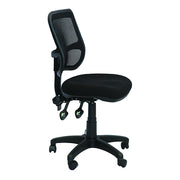 Rapidline Fully Ergonomic Executive Task Office Chair With Mesh Back Black Fabric
