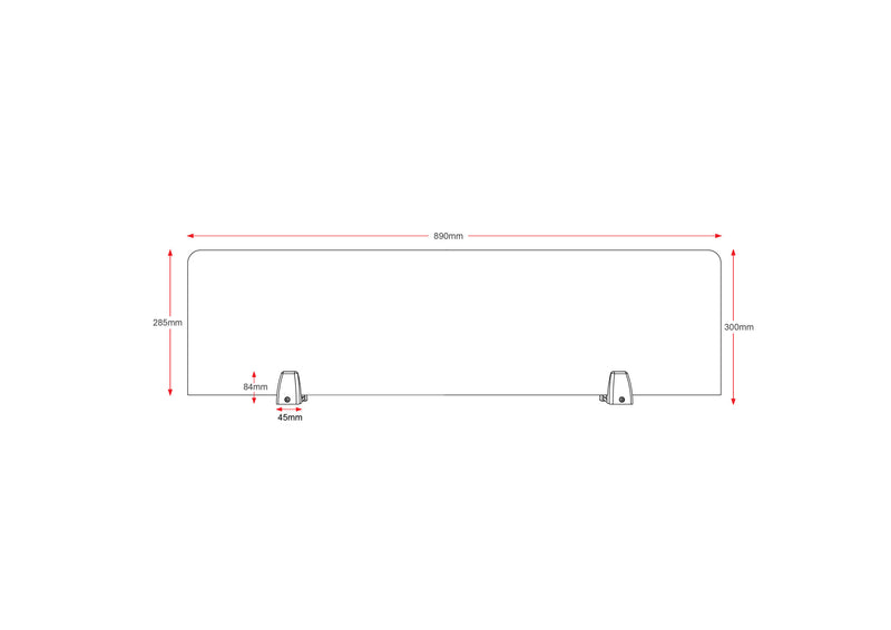 Rapidline Eco Panel Desk Mounted Screen