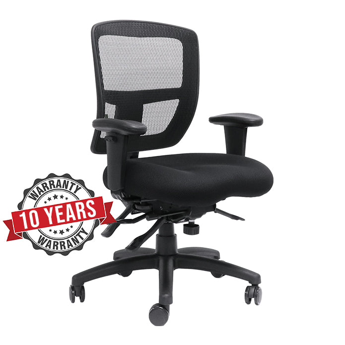 Rapidline Heavy Duty Mesh Chair With Adjustable Arms For Conference Room And Home Office With Adjustable Arms