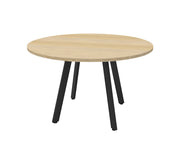 Rapidline Eternity Round Meeting Table Natural Oak Black