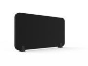 Rapidline New Desk Mounted Eco Panel Screen Black Black Powdercoated