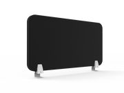 Rapidline New Desk Mounted Eco Panel Screen Black White Powdercoated