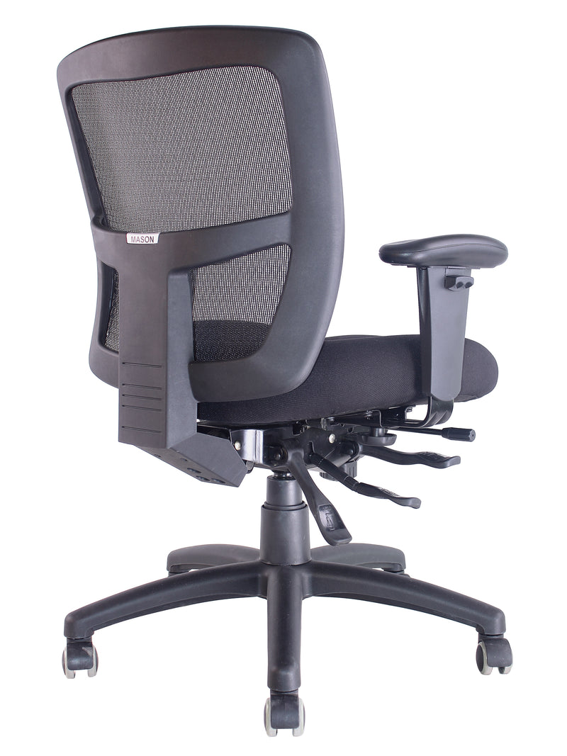 Rapidline Heavy Duty Mesh Chair With Adjustable Arms For Conference Room And Home Office