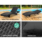 Gardeon Outdoor Wicker Sun Lounge