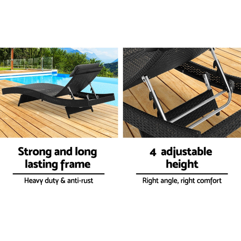 Gardeon Outdoor Wicker Sun Lounge
