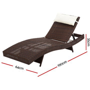 Gardeon Outdoor Wicker Sun Lounge