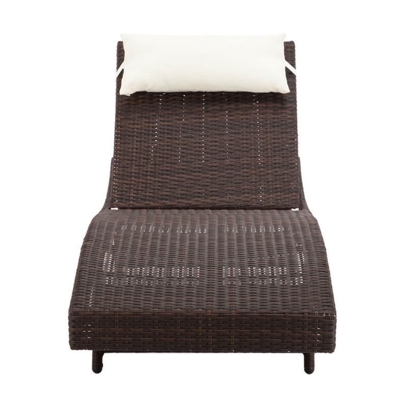 Gardeon Outdoor Wicker Sun Lounge