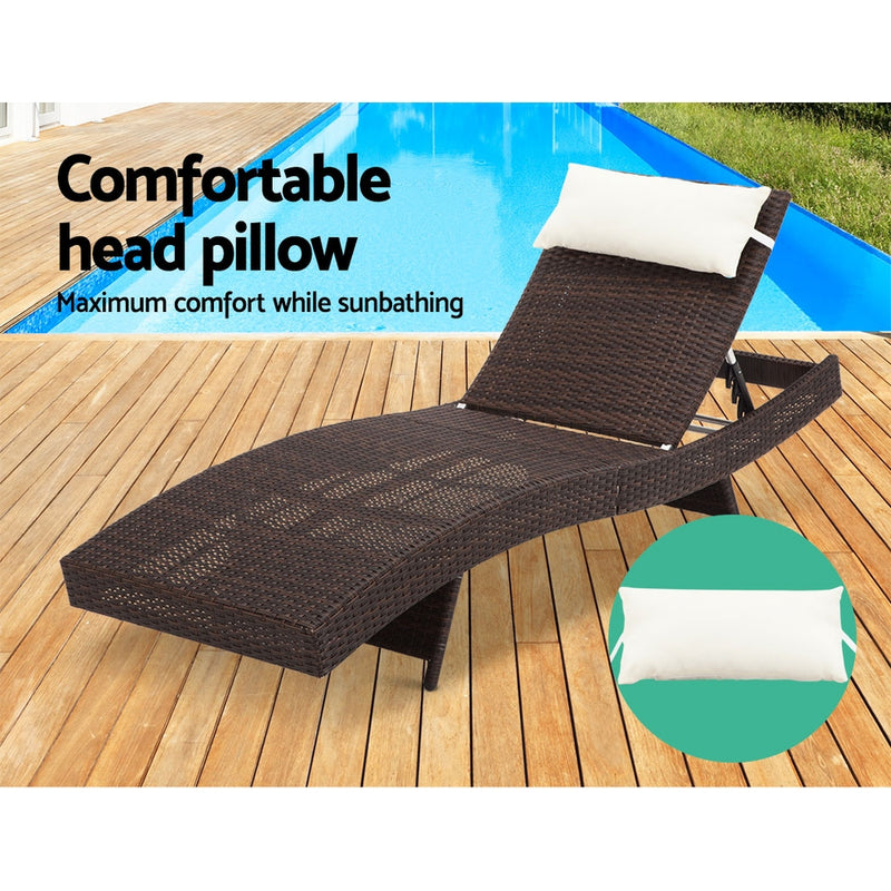 Gardeon Outdoor Wicker Sun Lounge