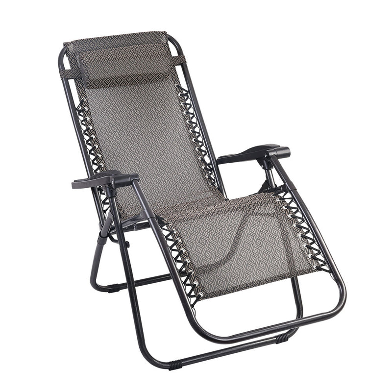 Gardeon Zero Gravity Outdoor Portable Recliner Beige