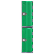 Steelco Heavy Duty HDPE Locker - Full Height Two Door Green