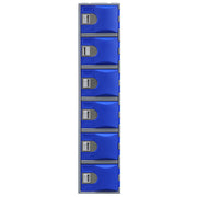 Steelco Heavy Duty HDPE Locker - Full Height Six Door Navy Blue