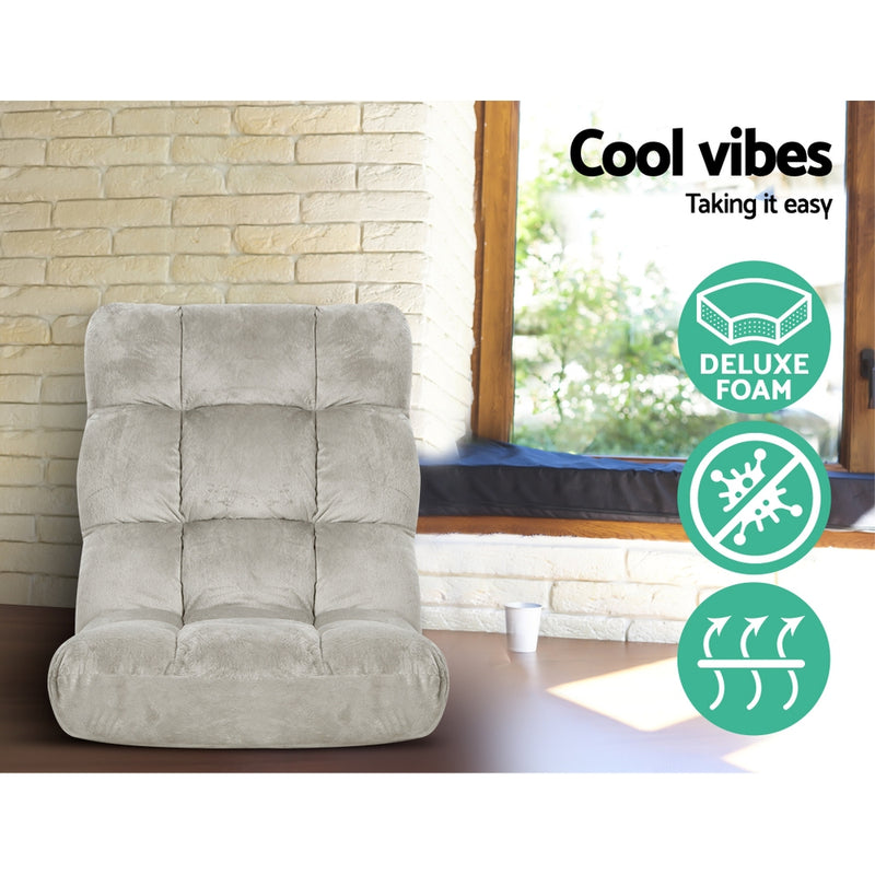 Artiss Lounge Sofa Floor Recliner Futon Chaise Folding Couch