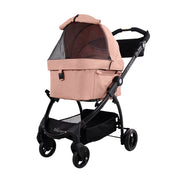 Ibiyaya CLEO Multifunction Pet Stroller & Car Seat Travel System Coral Pink