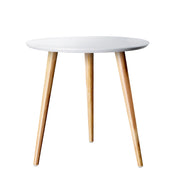 Artiss Round Side Table - White