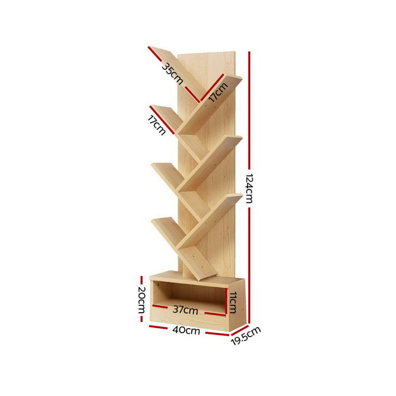 Artiss Display Shelf 7-Shelf Tree Bookshelf Book Storage Rack Bookcase