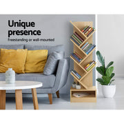 Artiss Display Shelf 7-Shelf Tree Bookshelf Book Storage Rack Bookcase