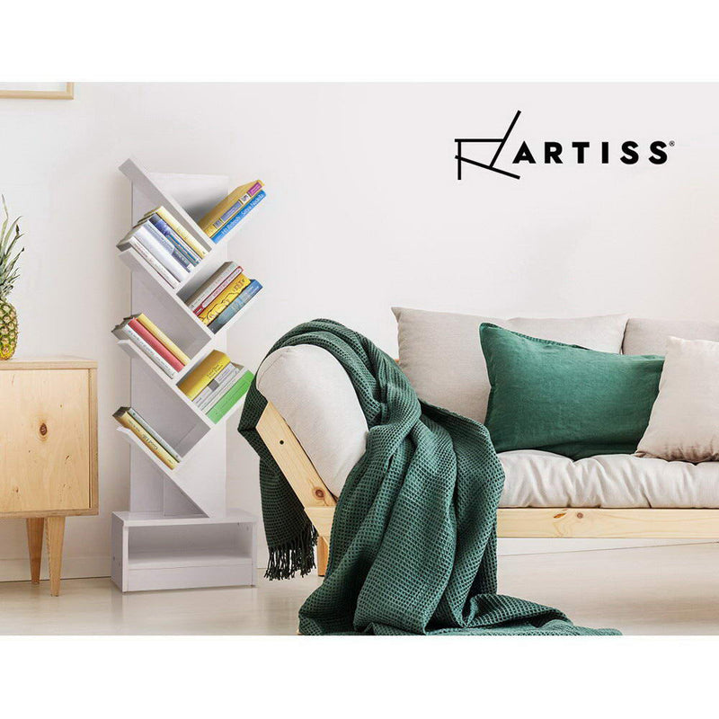 Artiss Display Shelf 7-Shelf Tree Bookshelf Book Storage Rack Bookcase