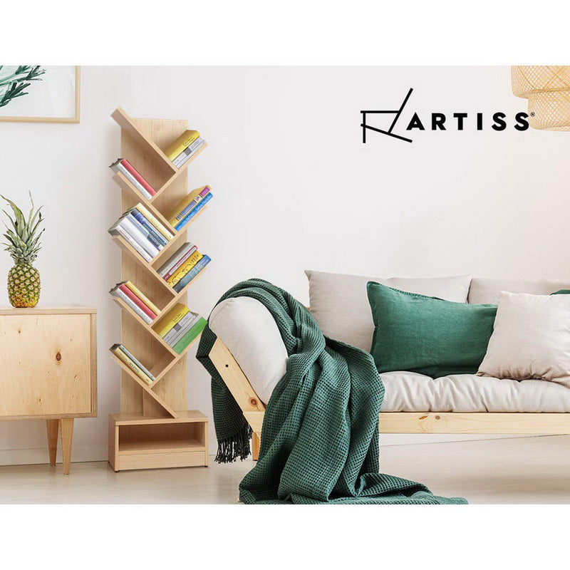Artiss Display Shelf 9-Shelf Tree Bookshelf Book Storage Rack Bookcase