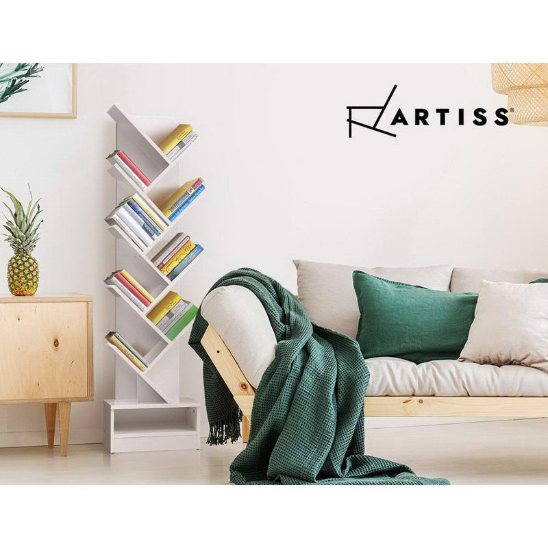 Artiss Display Shelf 9-Shelf Tree Bookshelf Book Storage Rack Bookcase