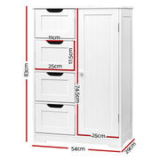 Artiss Bathroom Tallboy Storage Cabinet - White