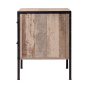 Artiss Barnsly Bedside Table - Black and Dark Oak