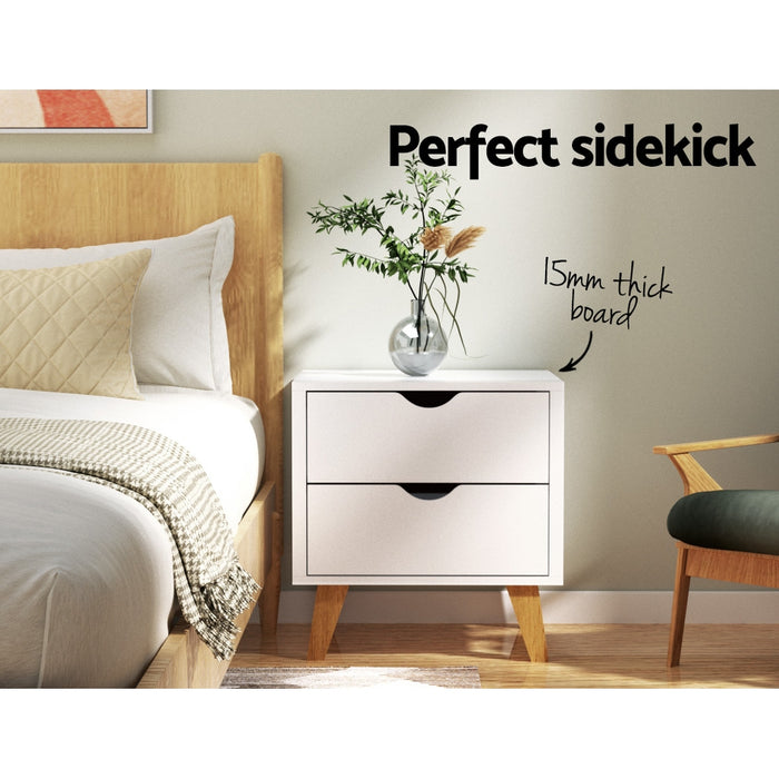 Artiss Anders Bedside Table - White