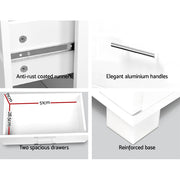 Artiss Edison Bedside Table - White