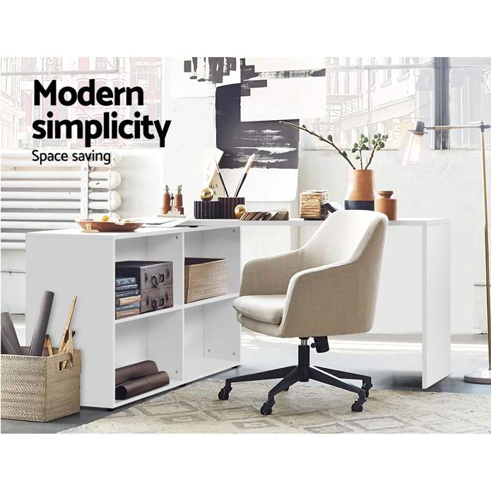 Artiss Corner Study Table or Office Computer Desk with Storage Solution