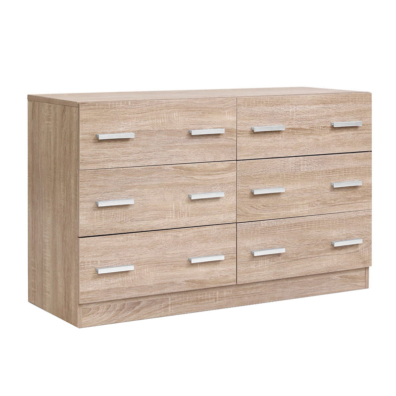 Artiss Simple 6-drawer Lowboy Wood