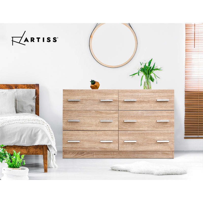 Artiss Simple 6-drawer Lowboy