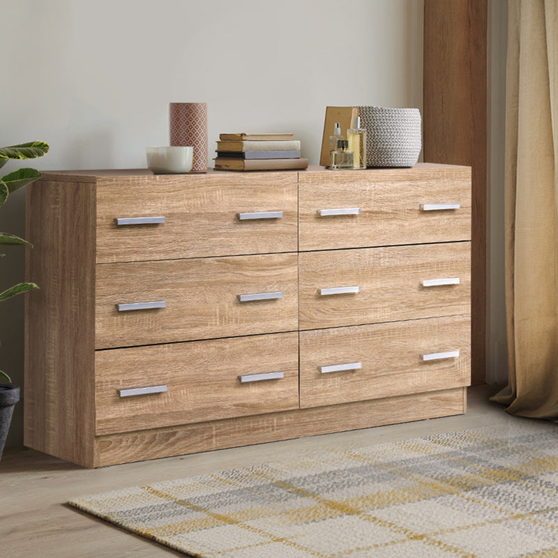 Artiss Simple 6-drawer Lowboy