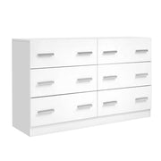 Artiss Simple 6-drawer Lowboy White