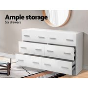 Artiss Simple 6-drawer Lowboy